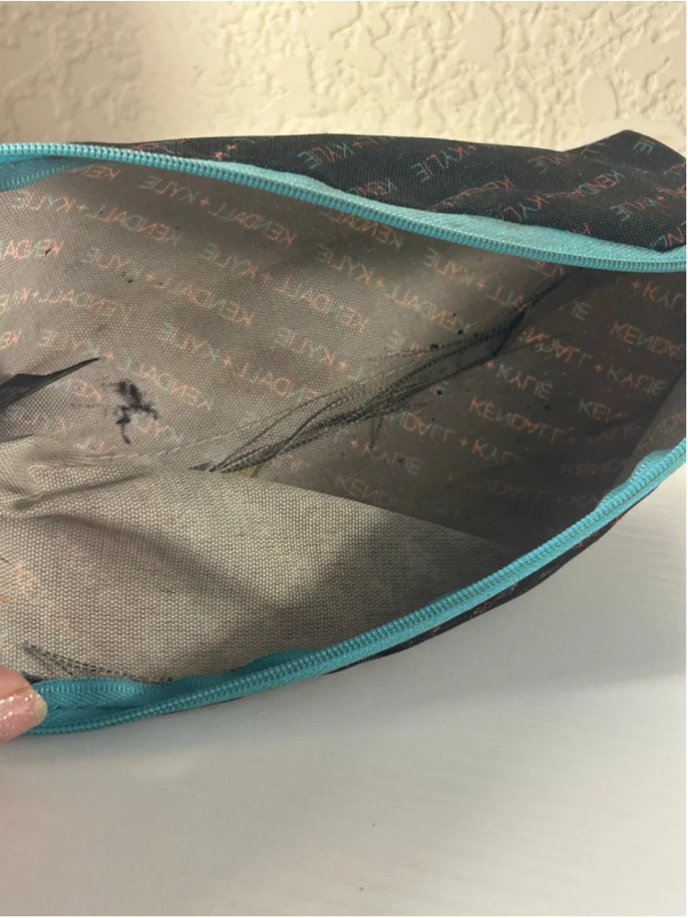 Kendall + Kylie Black and Blue Pencil Case, One Size
